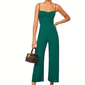 Reformation Gilda Green Jumpsuit, size 0